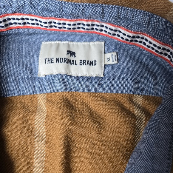 The Normal Brand Shirt Flannel Size XL Button Down Long Sleeve Pockets - Picture 8 of 9